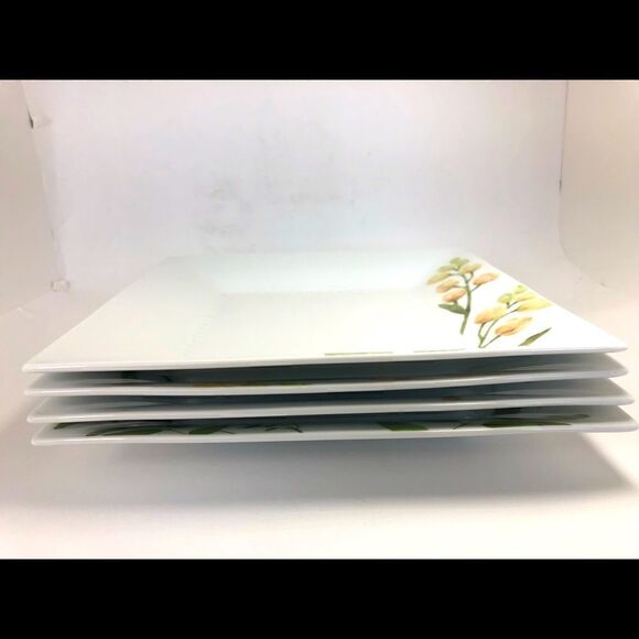 Set of (2) - NORITAKE AZUMA NO MICHI FLORAL № 1654 Square Plate - Picture 7 of 12